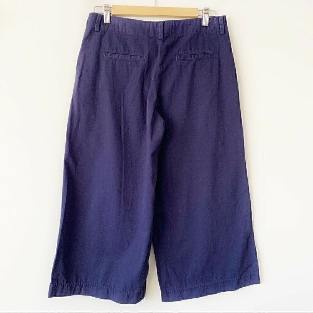 NEW Joie Navy Cherie Gaucho Wide Leg Crop Pants - Picture 4 of 7